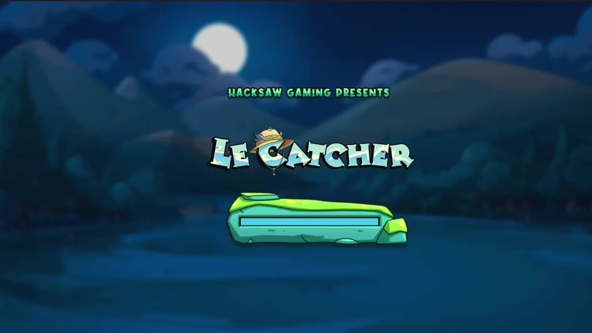 Le Catcher slot game featuring the raccoon angler